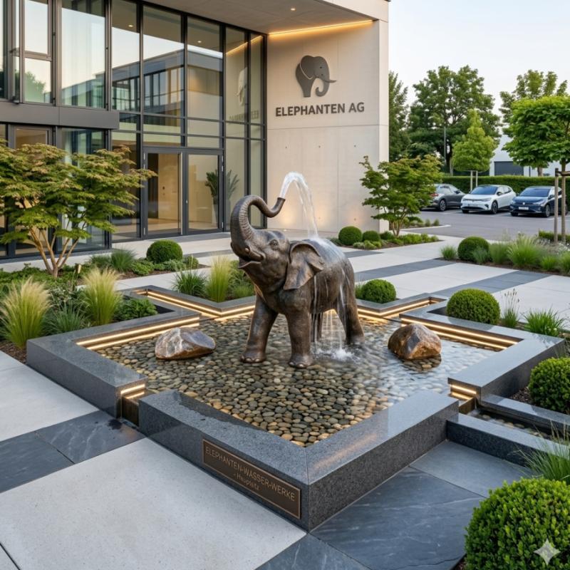 Charmant Baby-Elefant Bronzefigur wasserspeiender Garten Bronze figur